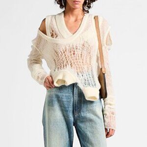 Rick Owens  Off-White Asymmetric Sweater Size M NEW